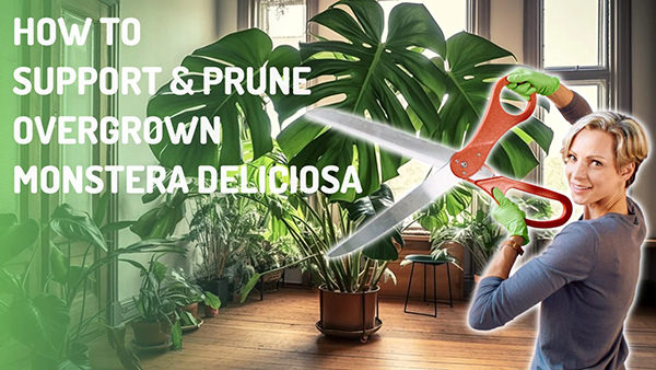 How to prune overgrown Monstera Deliciosa plant